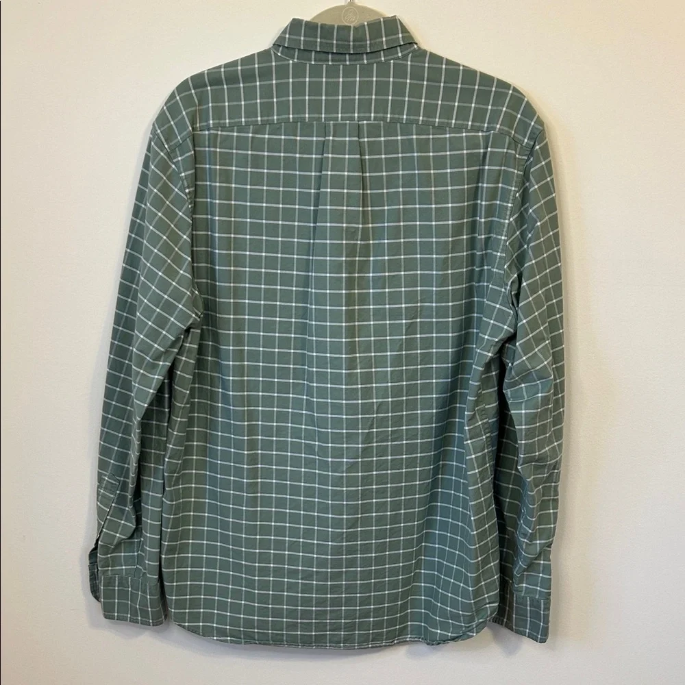 J. Crew Green Windowpane Button Down Shirt